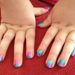 Pretty Fingers and Toes With Piggy Paint