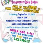 Open House in Vancouver for Science Loving Girls!