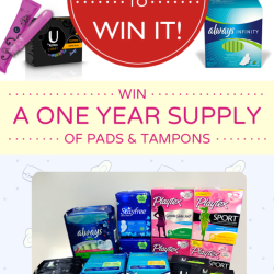 Sharing: Win a ONE YEAR SUPPLY OF PADS & TAMPONS from The Period Blog & Always!