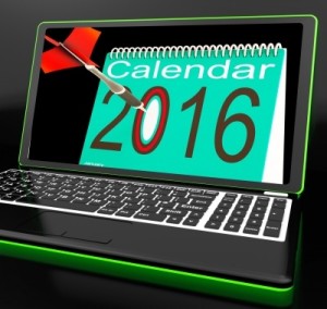 Calendar 2016 On Laptop Showing Future Websites by Stuart Miles